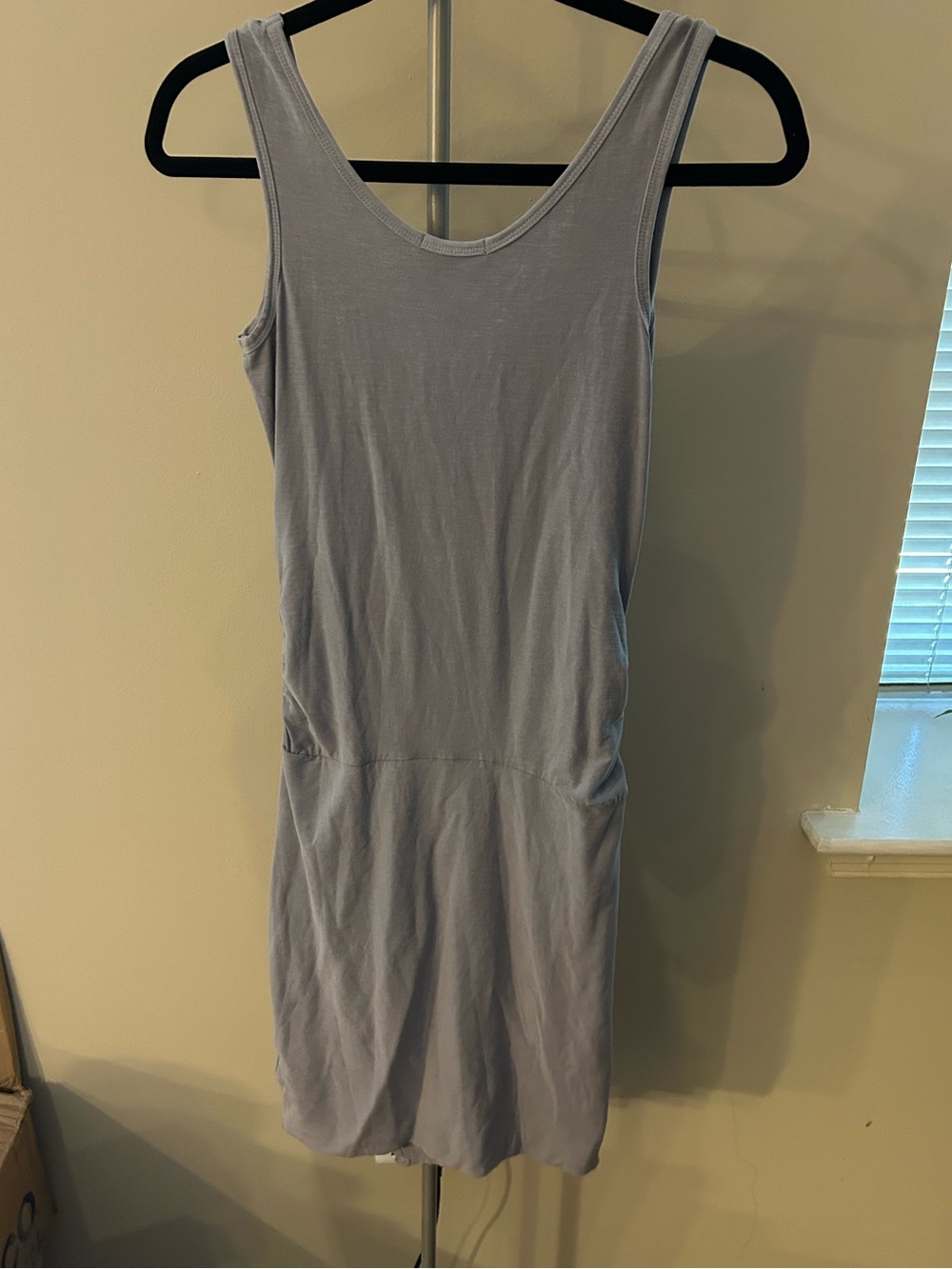 James Perse Sleeveless Scoop-Neck Light Gray Tank Dress - Picture 4 of 4
